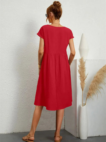 Seraphine Smocked Pocket Midi Dress