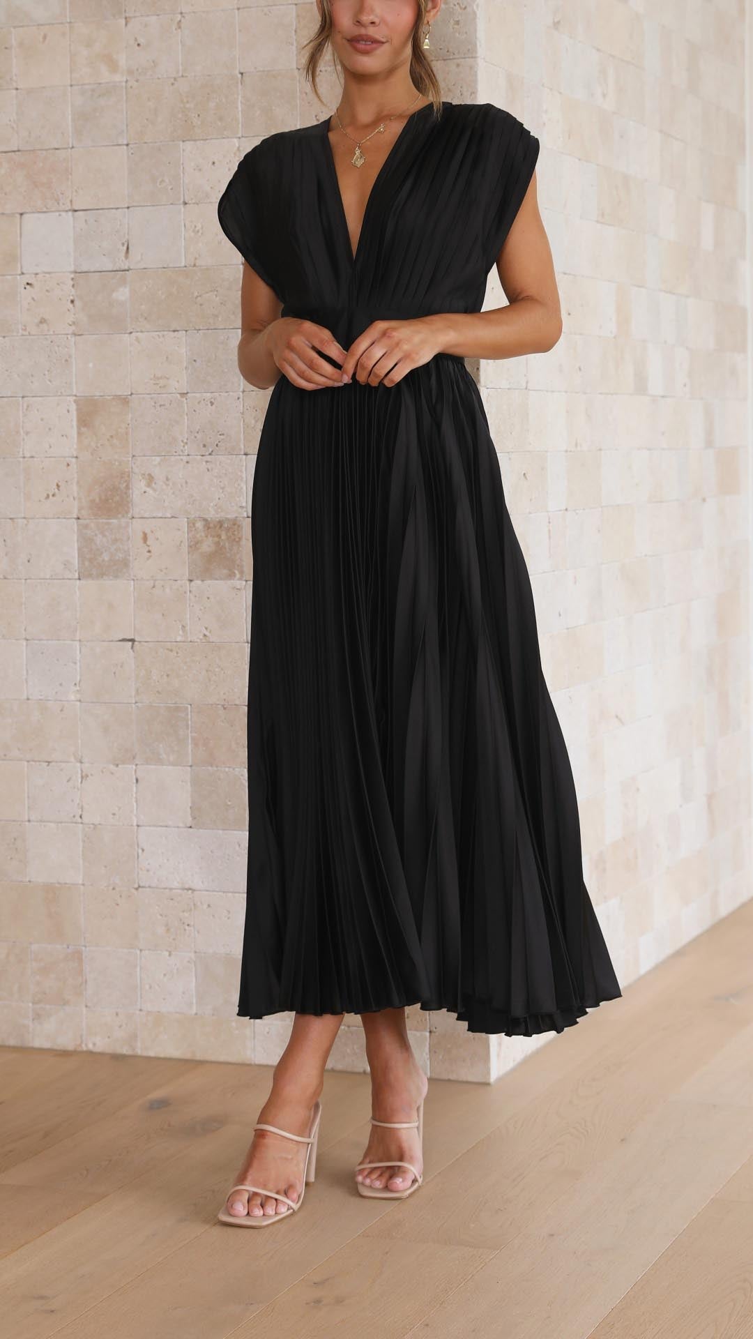 Juliette Pleated Tie Front Midi