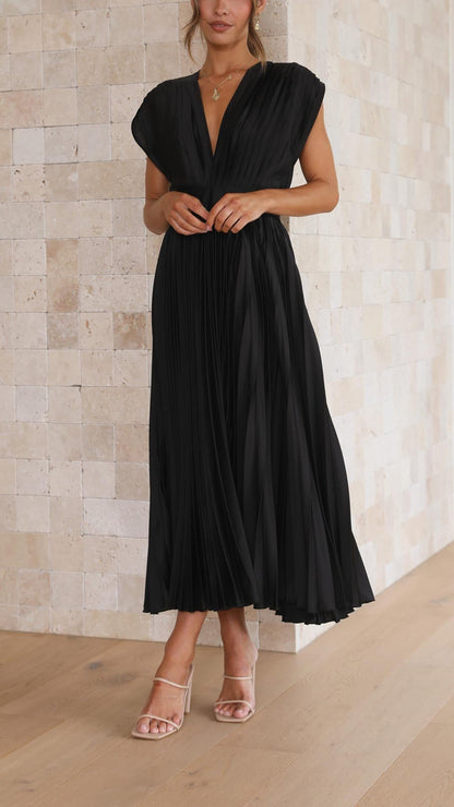 Juliette Pleated Tie Front Midi