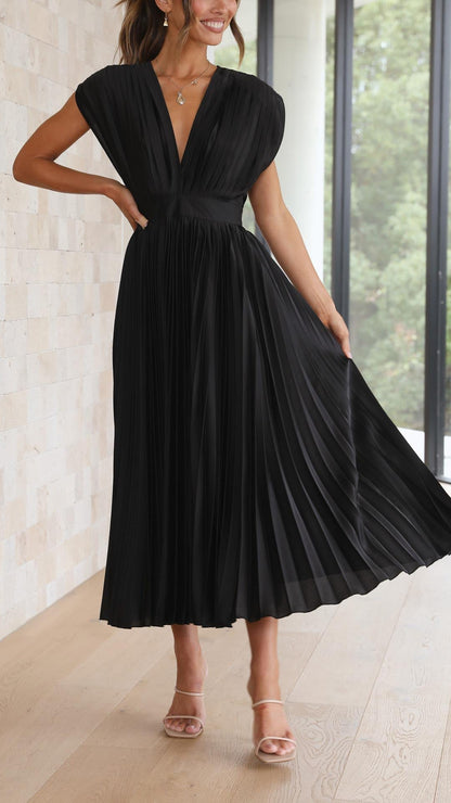 Juliette Pleated Tie Front Midi