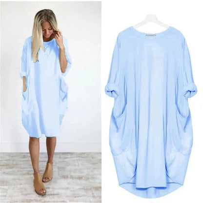 Elara Pocket Casual Midi Dress