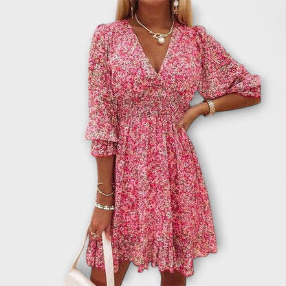 Floral Smocked Mini Dress