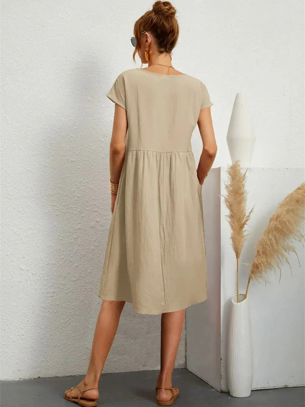 Seraphine Smocked Pocket Midi Dress