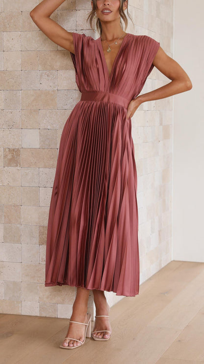 Juliette Pleated Tie Front Midi