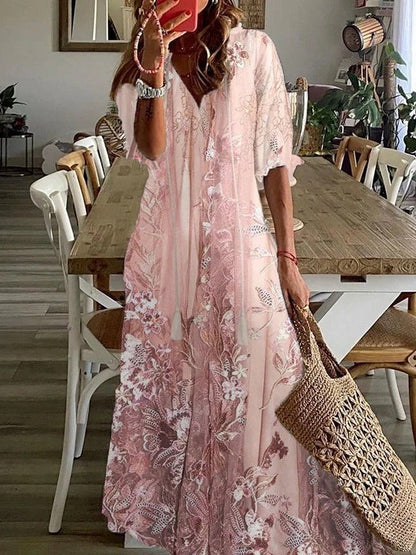 Seraphina Floral Maxi Casual Dress