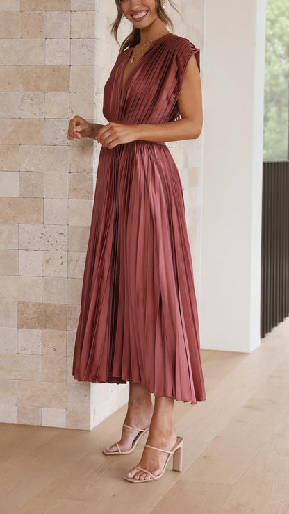 Juliette Pleated Tie Front Midi