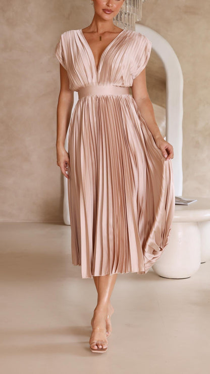 Juliette Pleated Tie Front Midi