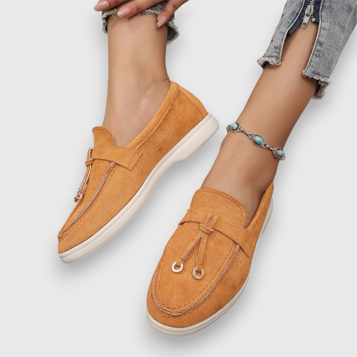 Suede Tassel Slip-On Flat Moccasin Loafers