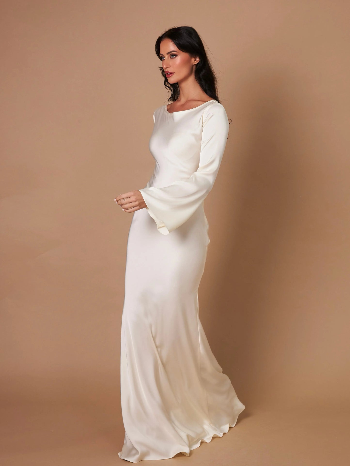 Long Sleeve Fitted Maxi Dress