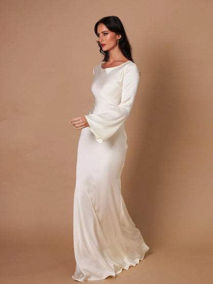 Long Sleeve Fitted Maxi Dress