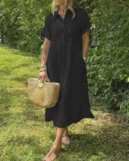 Megan Striped Midi Dress